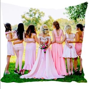The Bride And Bridesmaids Accent Throw Pillow
